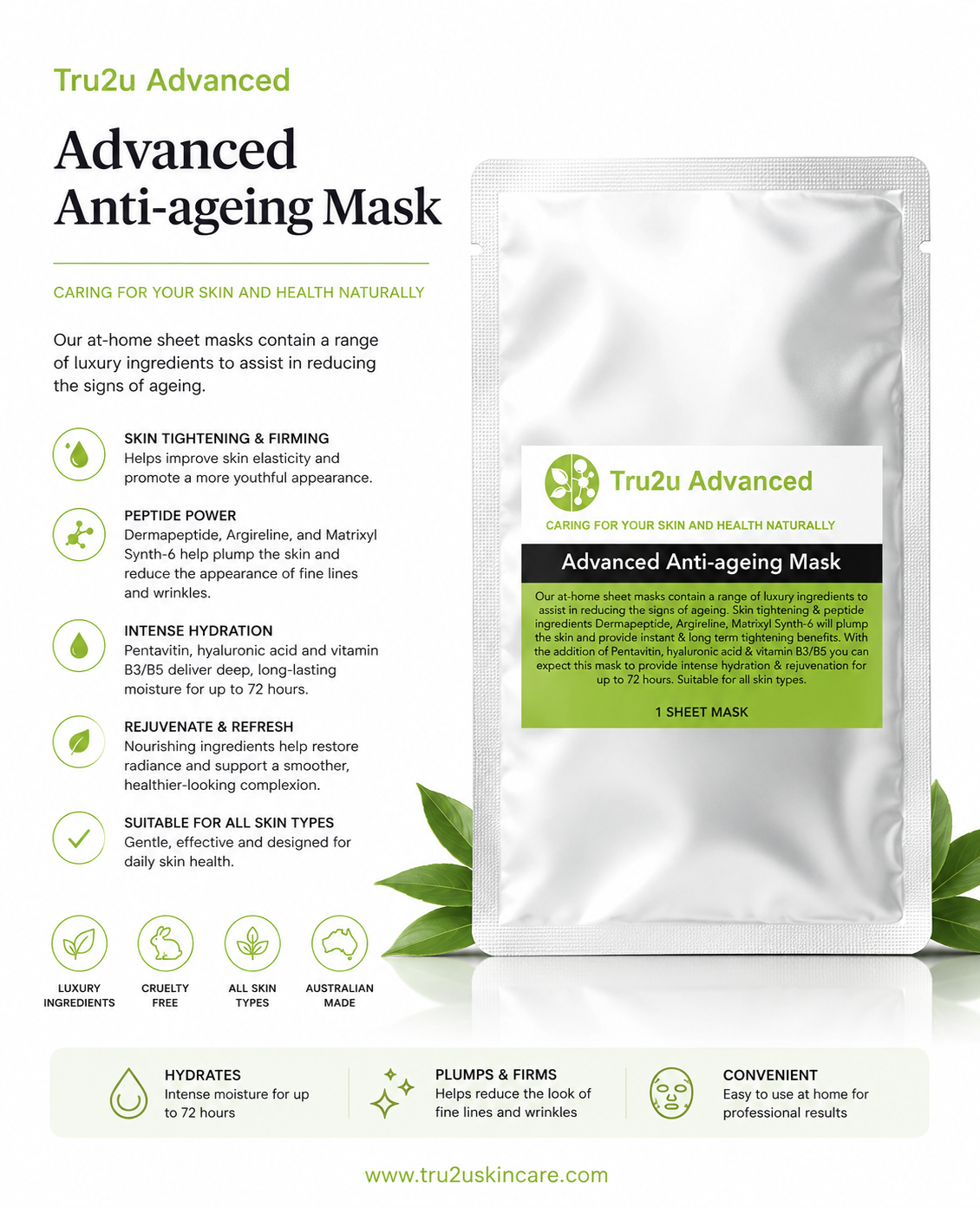 Tru2u Advanced Anti-ageung Mask