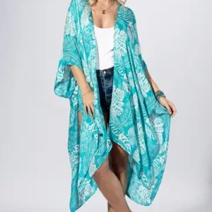 Aquq Palm Leaf Kimono