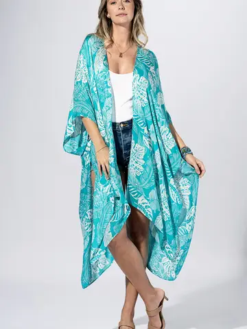 Aquq Palm Leaf Kimono