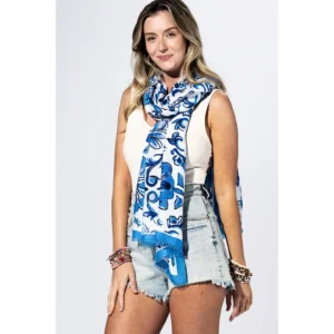 Botanical Fringe Scarf