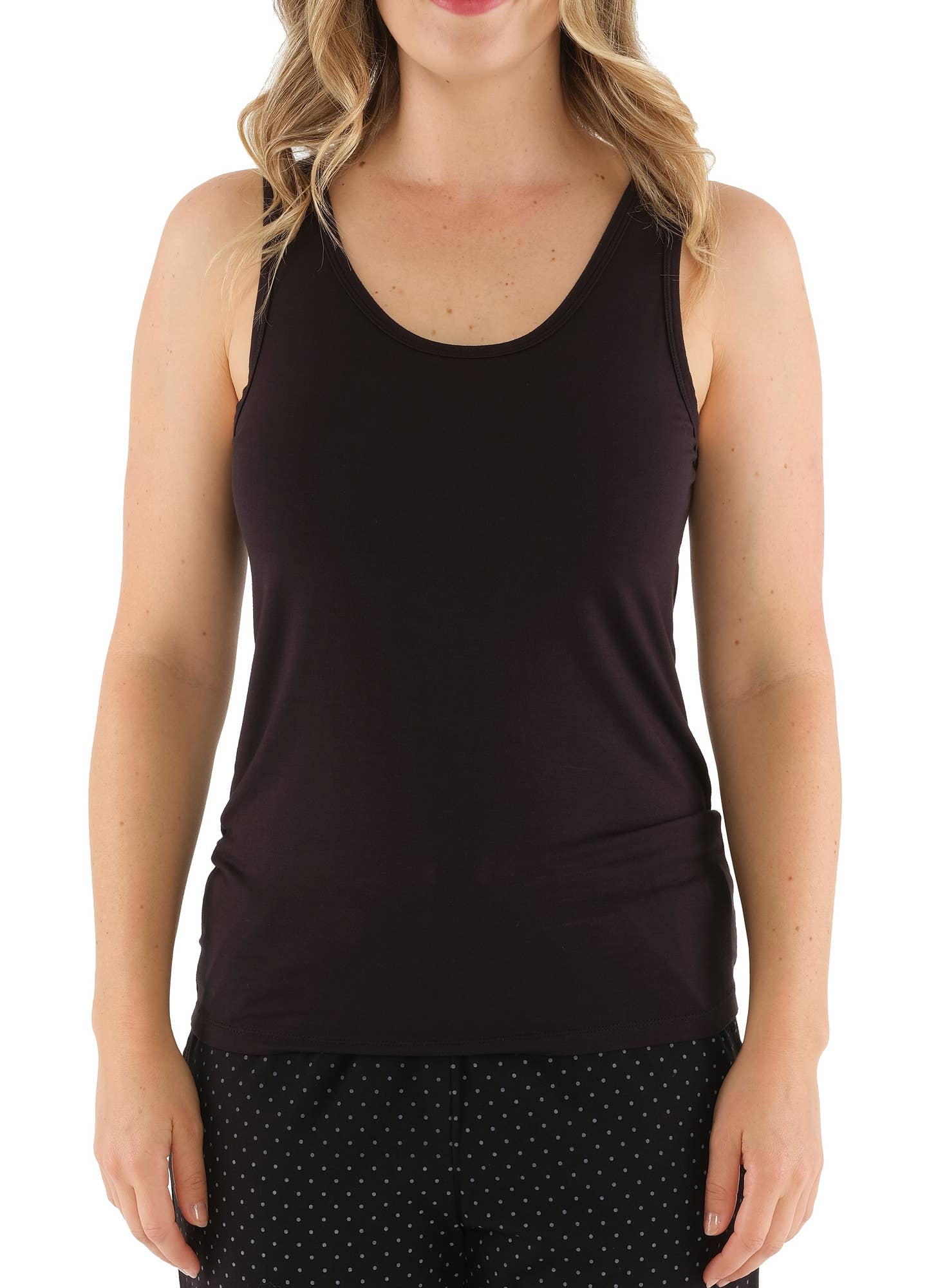Women's Black Bamboo Tank Top