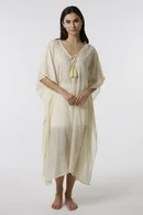 Cotton Kaftan by Salty Palm in 100% cotton, featuring a relaxed, flowing style for beach and resort wear