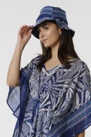 Kaftan and hat set blue