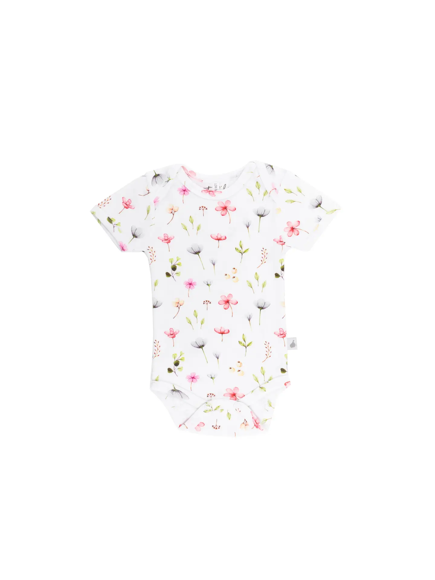 Fleur Organic Cotton Short Sleeve Bodysuit, single baby bodysuit made from organic cotton